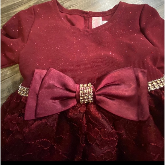 Youngland Holiday Lace Dress 24 Months - Picture 3 of 4